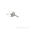 316L SURGICAL STEEL THREADLESS PUSH IN CZ MOON TOP PART